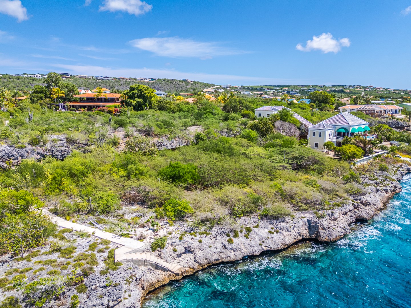 Oceanfront lot Plots and building land on Bonaire, direct oceanfront freehold land